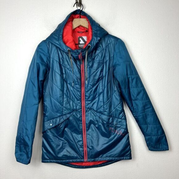 Flylow Tamara Micropuff Hoody Jacket Primaloft‎ Full Zip Ocean Blue Womens XS - Picture 1 of 15